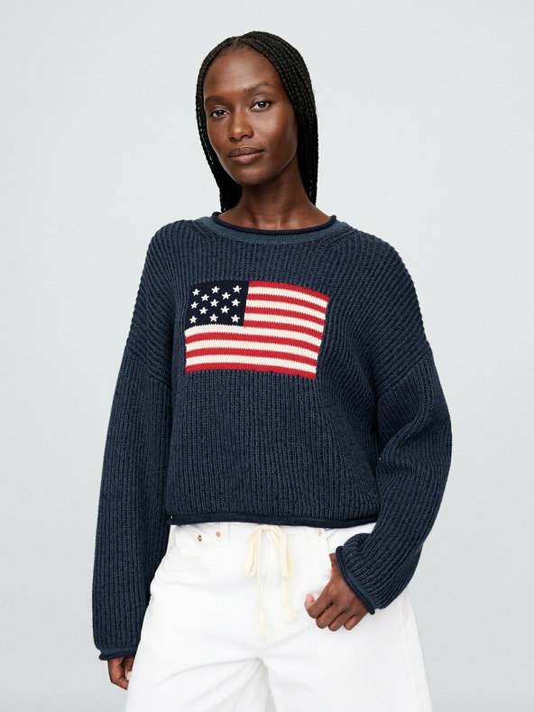 GAP Oversize crop суитшърт Americana GAP