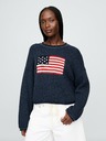 GAP Oversize crop суитшърт Americana GAP