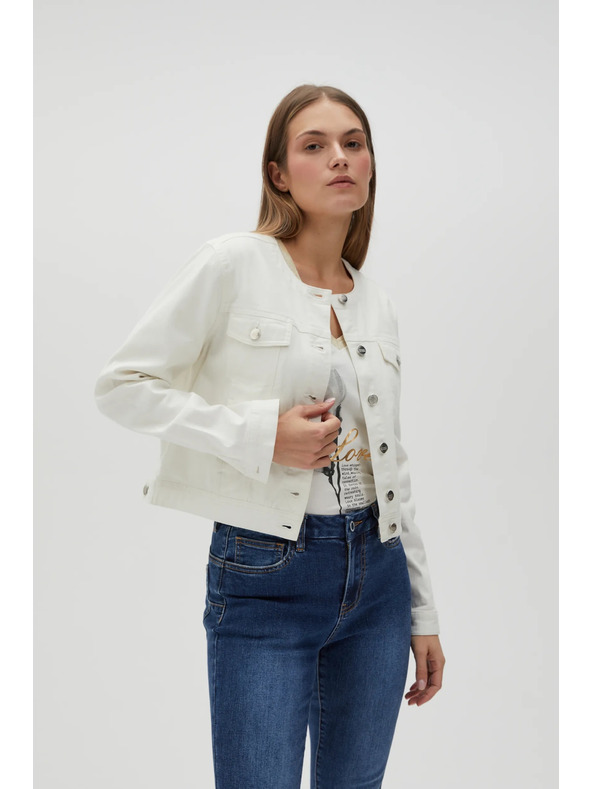 Moodo Бяло дамско яке Moodo