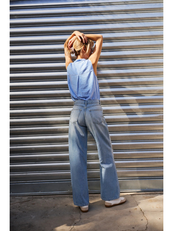 Moodo Сини разкъсани дамски дънки Moodo