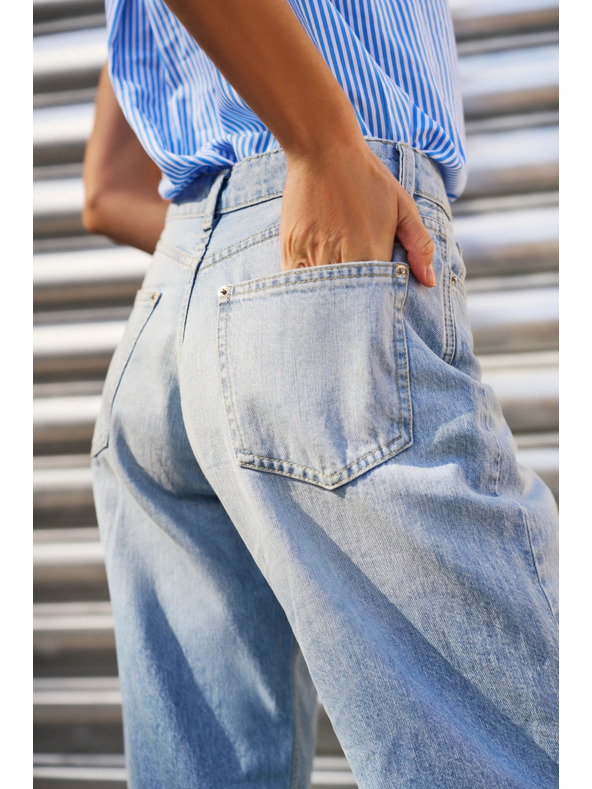 Moodo Сини разкъсани дамски дънки Moodo