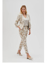 Moodo Бели дамски цветни панталони Moodo