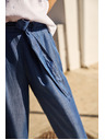 Moodo Сини свободни дамски панталони Moodo