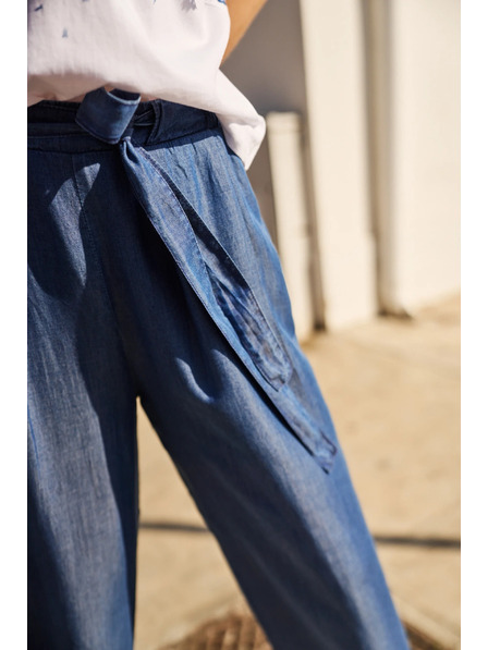 Moodo Сини свободни дамски панталони Moodo