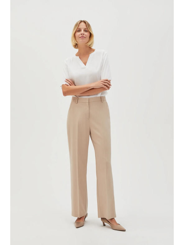 Moodo Бежови официални дамски панталони Moodo
