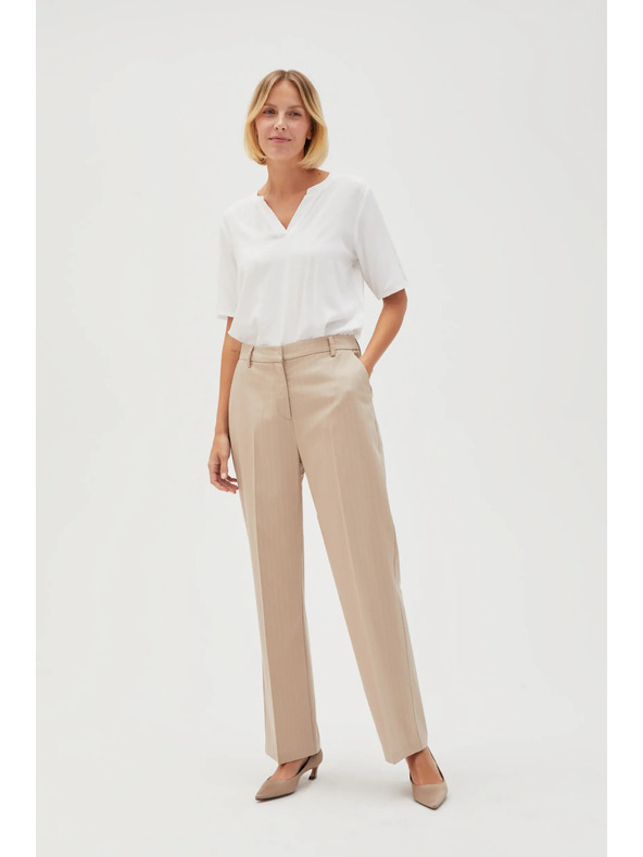 Moodo Бежови официални дамски панталони Moodo