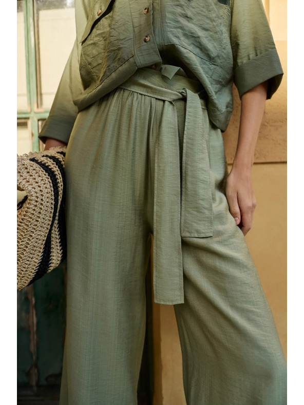 Moodo Маслинени дамски панталони Moodo