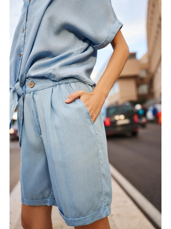 Moodo Сини дамски шорти Moodo