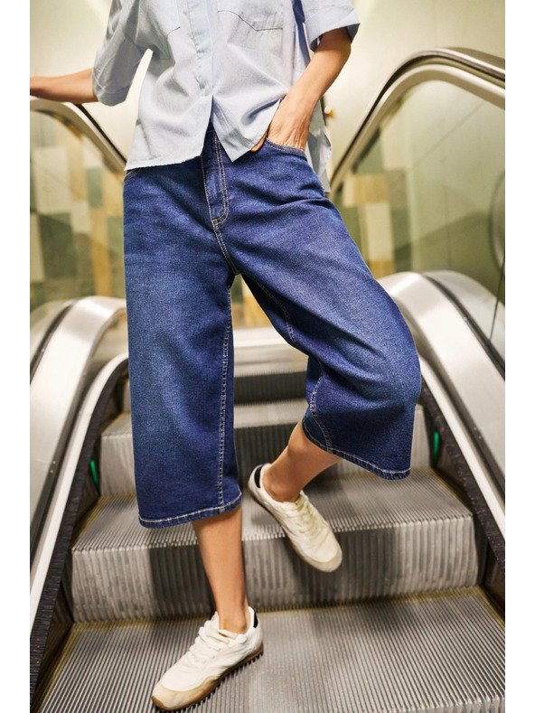 Moodo Сини дамски дънкови шорти Moodo