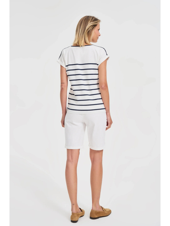 Moodo Бели дамски къси панталони Moodo