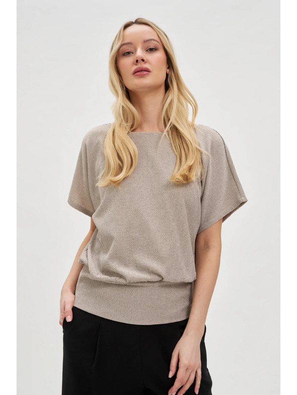 Moodo Бежова дамска тениска Moodo