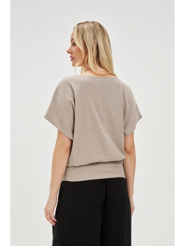 Moodo Бежова дамска тениска Moodo