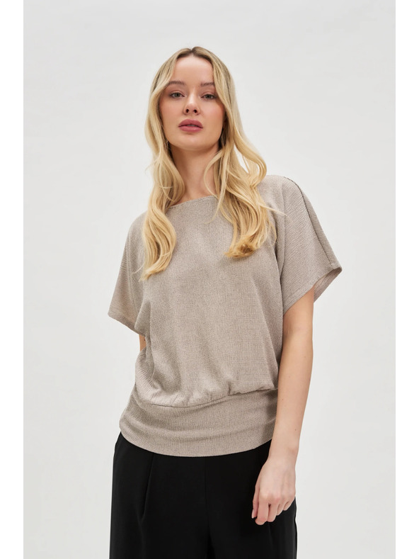 Moodo Бежова дамска тениска Moodo