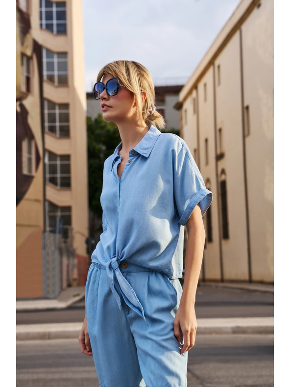 Moodo Синя дамска риза Moodo