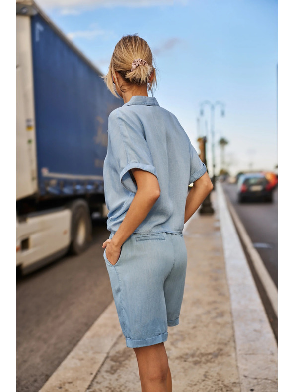 Moodo Синя дамска риза Moodo