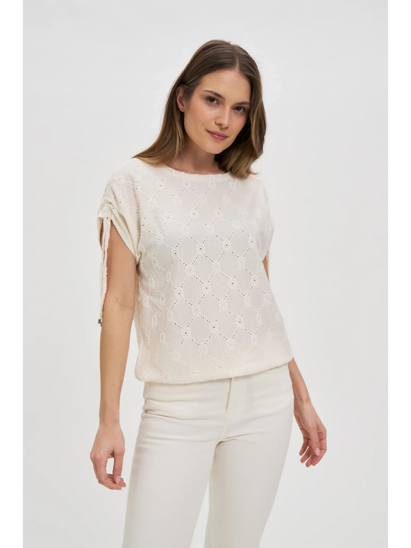 Moodo Бяла дамска тениска Moodo