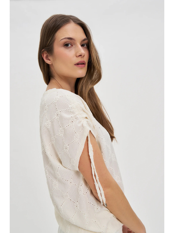 Moodo Бяла дамска тениска Moodo