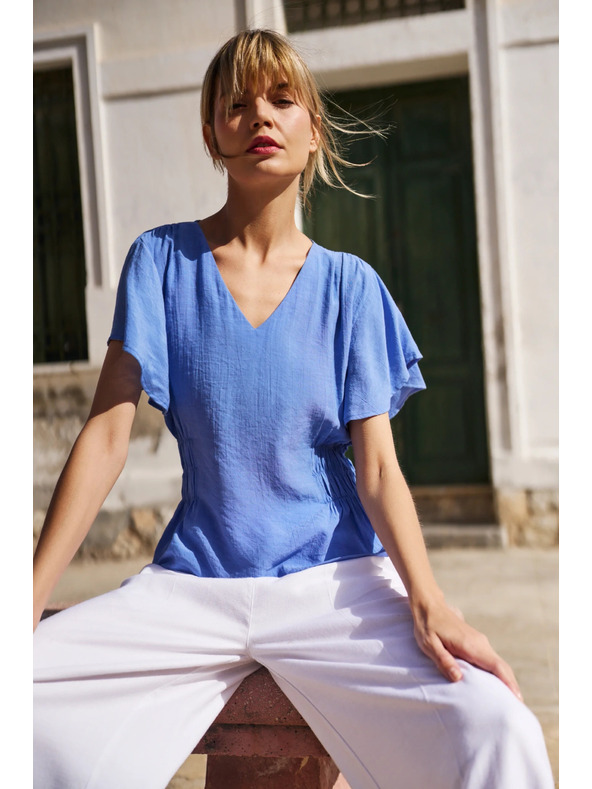 Moodo Синя дамска риза Moodo