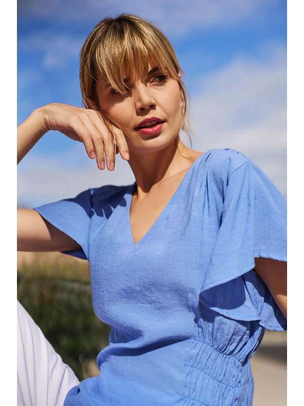 Moodo Синя дамска риза Moodo