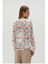 Moodo Бяла дамска цветна блуза Moodo