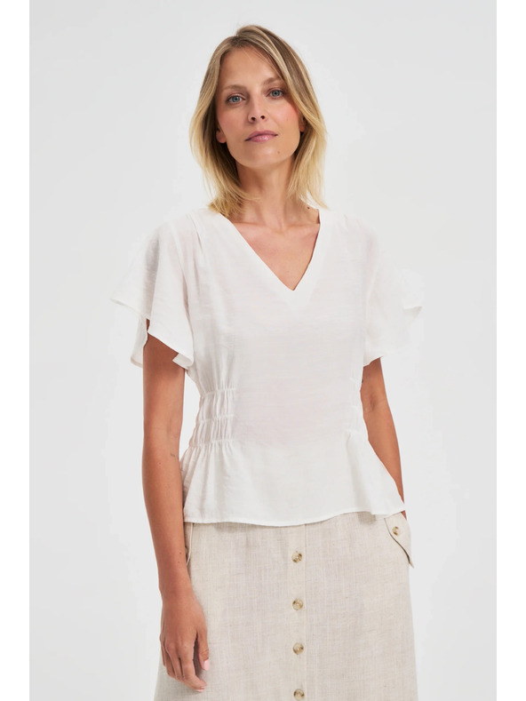 Moodo Бяла дамска блуза Moodo