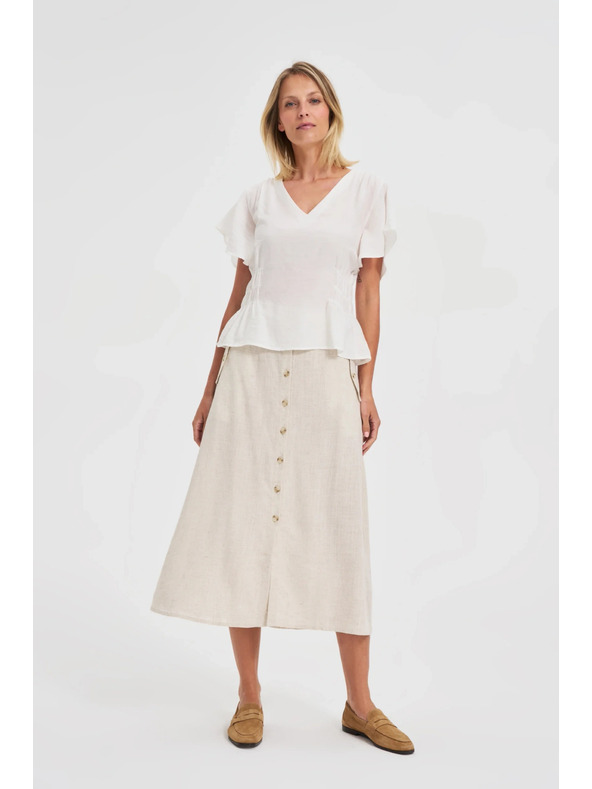 Moodo Бяла дамска блуза Moodo