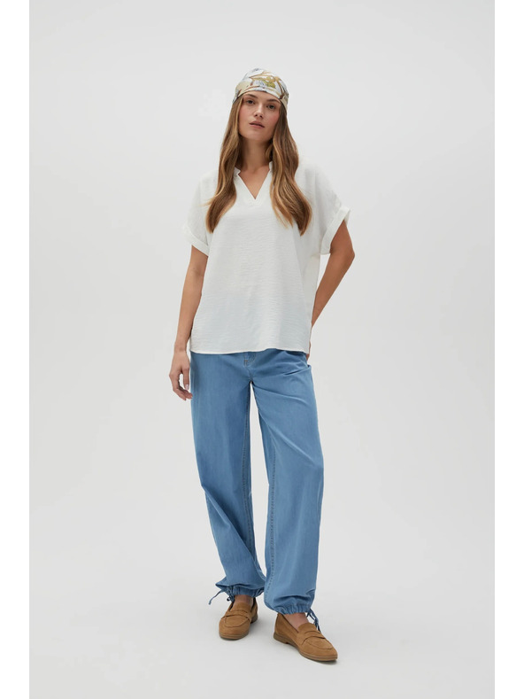 Moodo Бяла дамска блуза Moodo