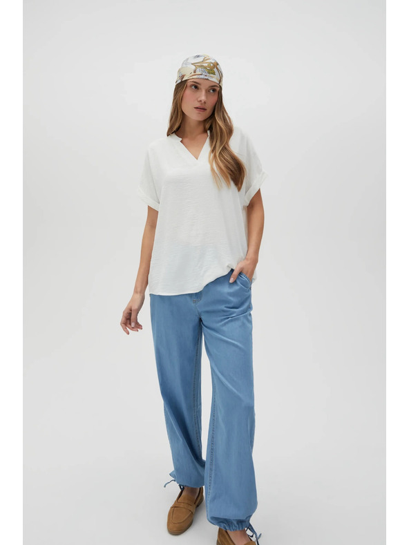 Moodo Бяла дамска блуза Moodo