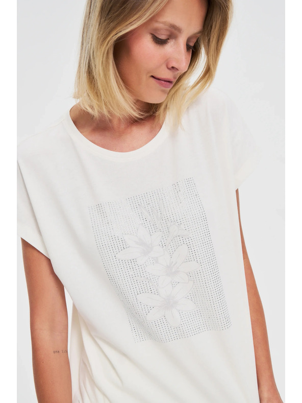 Moodo Бяла дамска тениска Moodo