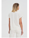 Moodo Бяла дамска тениска Moodo