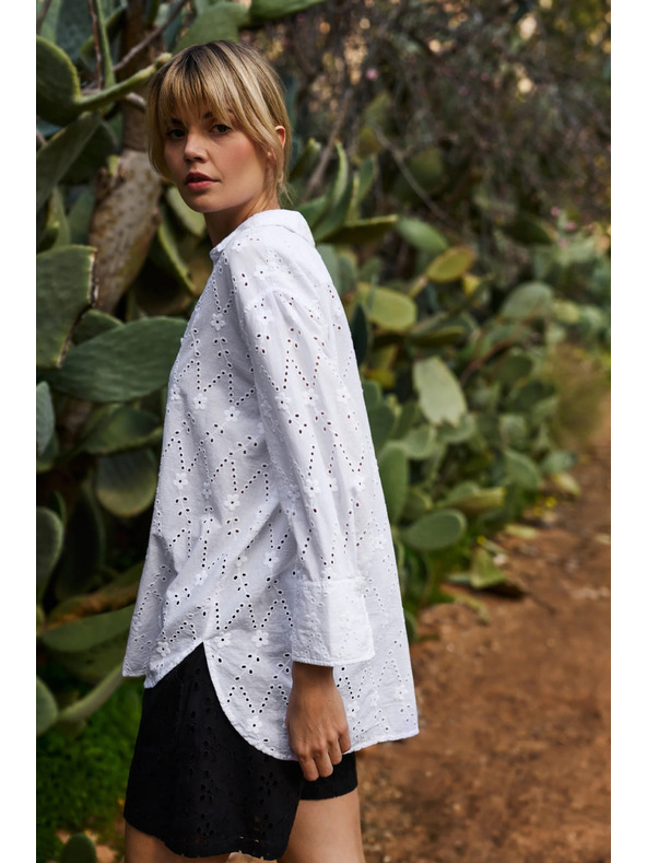 Moodo Бяла дамска риза Madeira Moodo