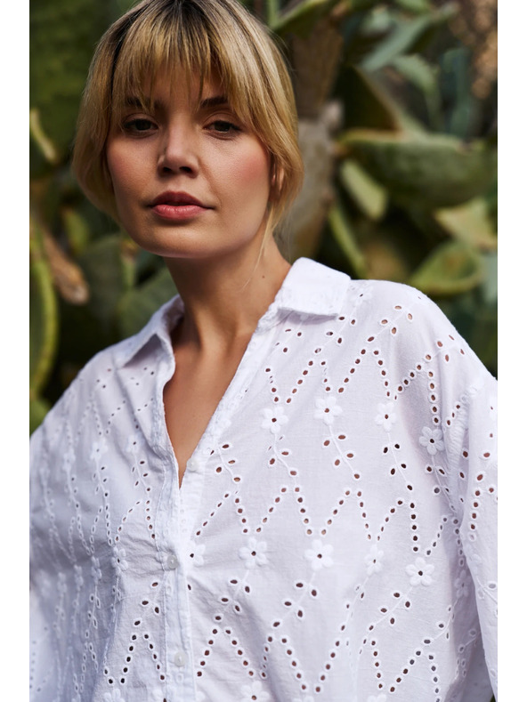 Moodo Бяла дамска риза Madeira Moodo