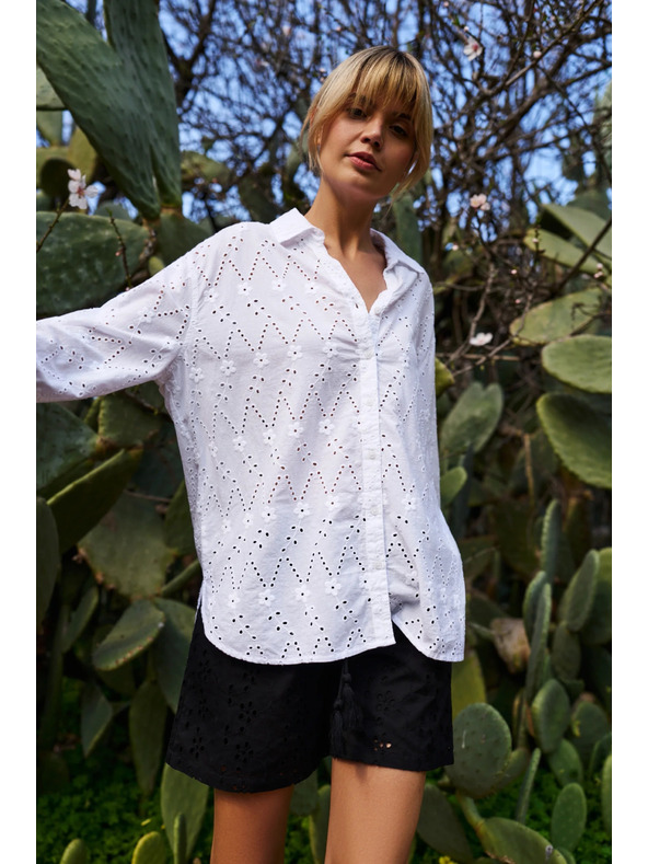 Moodo Бяла дамска риза Madeira Moodo