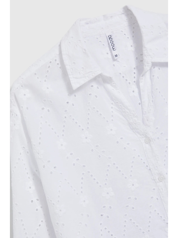Moodo Бяла дамска риза Madeira Moodo