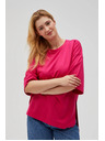 Moodo Фуксиева дамска суитшърт с цепки Moodo