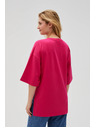 Moodo Фуксиева дамска суитшърт с цепки Moodo