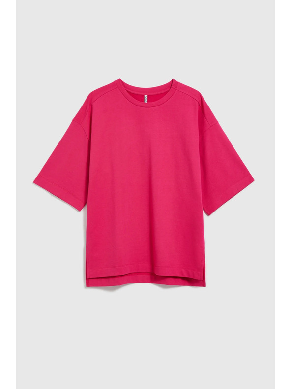 Moodo Фуксиева дамска суитшърт с цепки Moodo