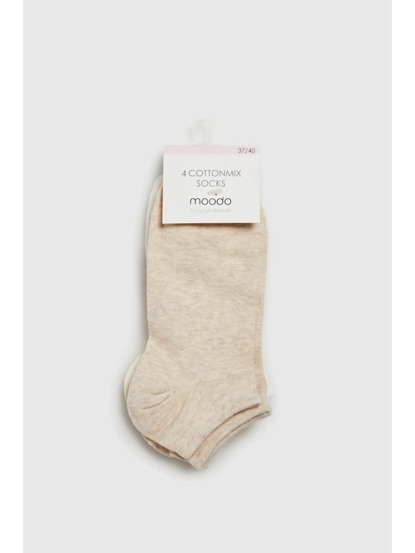 Moodo Светлобежови дамски чорапи Moodo