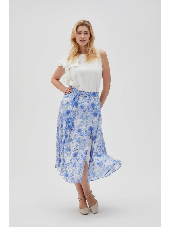 Moodo Синя дамска цветна пола Moodo