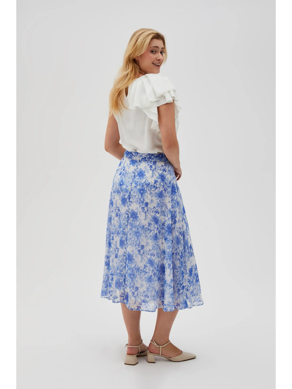 Moodo Синя дамска цветна пола Moodo