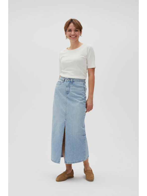 Moodo Дълга дънкова пола с цепка Moodo