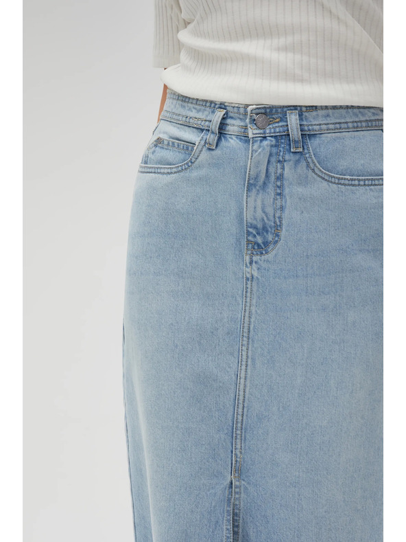 Moodo Дълга дънкова пола с цепка Moodo