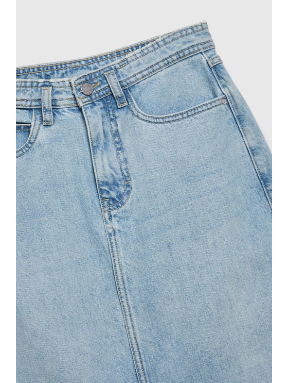 Moodo Дълга дънкова пола с цепка Moodo