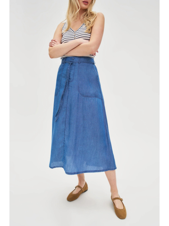 Moodo Синя дамска дънкова пола Moodo