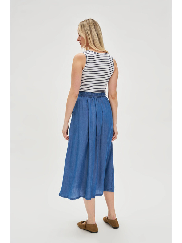 Moodo Синя дамска дънкова пола Moodo