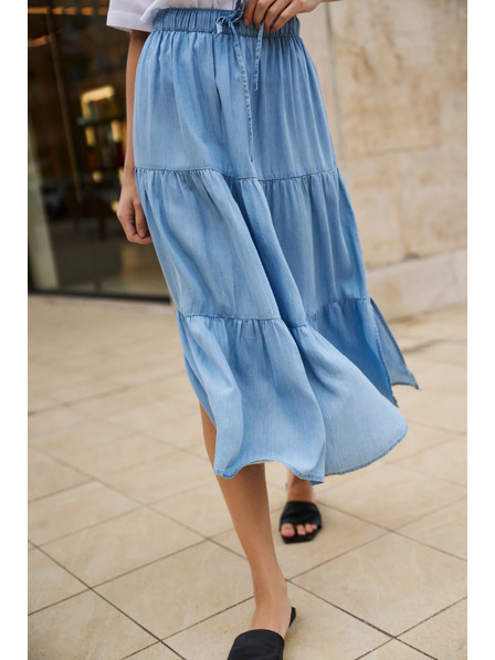 Moodo Светлосиня дамска пола Moodo