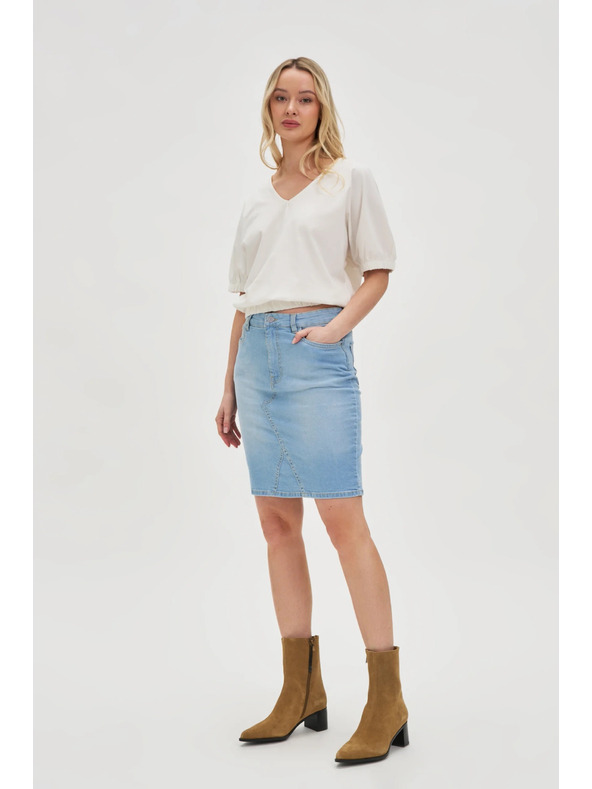 Moodo Дамска синя дънкова пола Moodo