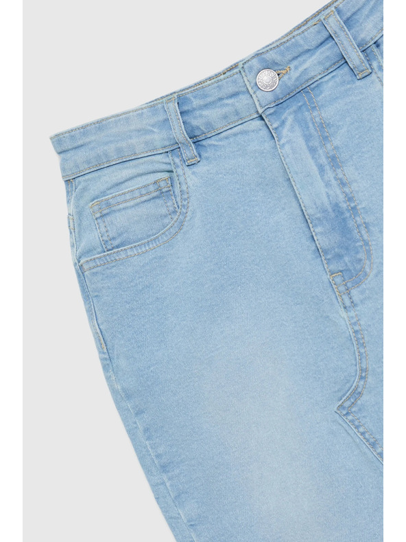 Moodo Дамска синя дънкова пола Moodo