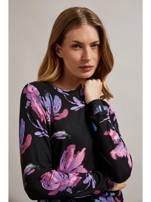 Moodo Лилаво-черен цветен суитшърт