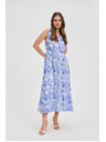 Moodo Щампани сини дамски рокли Moodo